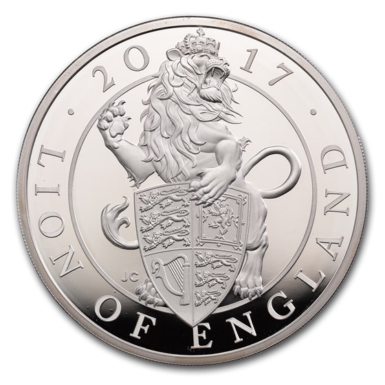 2017 GB Proof 10 oz Silver Queen's Beasts Lion (Box & COA)