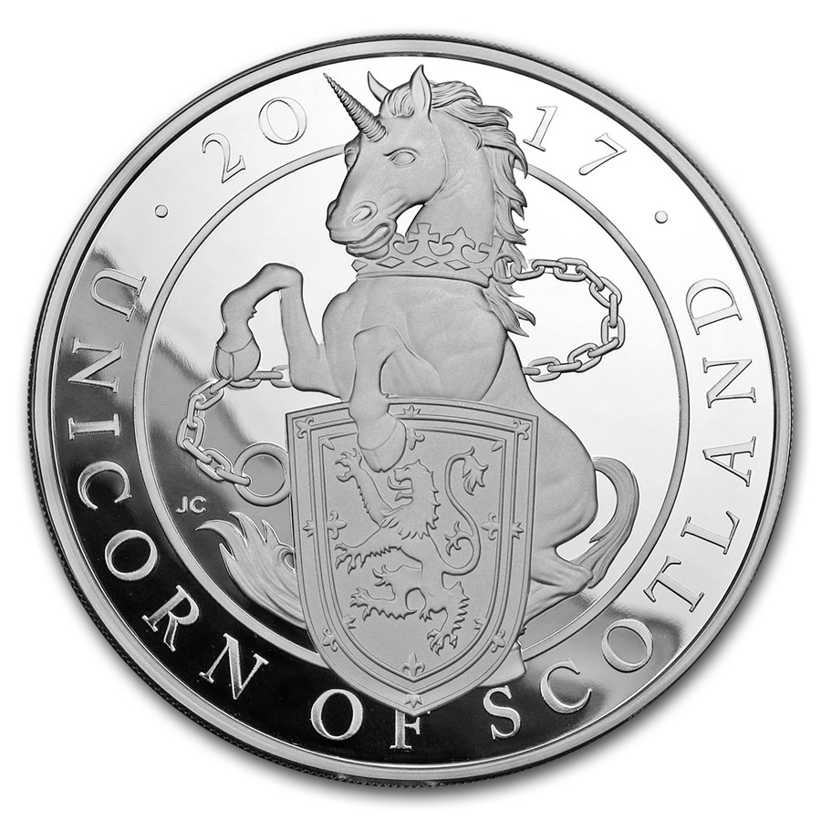 2017 GB Proof 10 oz Silver Queen's Beasts Unicorn (Box & COA)