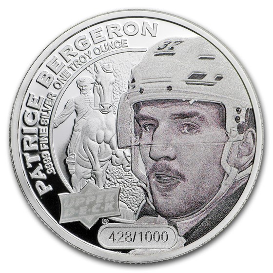2017 Grandeur 1 oz Silver Hockey: Bergeron (High Relief) 2017 Grandeur 1 oz Silver Hockey: Bergeron (High Relief)