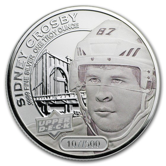 2017 Grandeur 1 oz Silver Hockey: Crosby (Frosted) 2017 Grandeur 1 oz Silver Hockey: Crosby (Frosted)