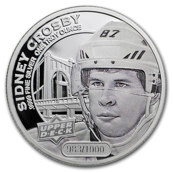 2017 Grandeur 1 oz Silver Hockey: Crosby (High Relief) 2017 Grandeur 1 oz Silver Hockey: Crosby (High Relief)