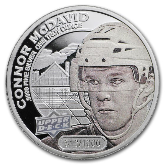 2017 Grandeur 1 oz Silver Hockey: McDavid (High Relief) 2017 Grandeur 1 oz Silver Hockey: McDavid (High Relief)
