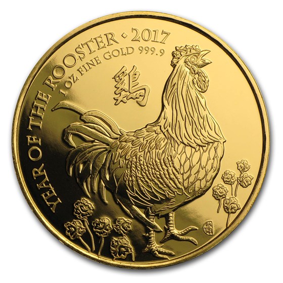 2017 Great Britain 1 oz Gold Year of the Rooster BU 2017 Great Britain 1 oz Gold Year of the Rooster BU