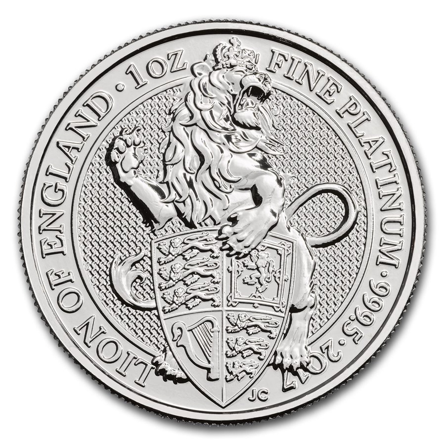 2017 Great Britain 1 oz Platinum Queen's Beasts The Lion
