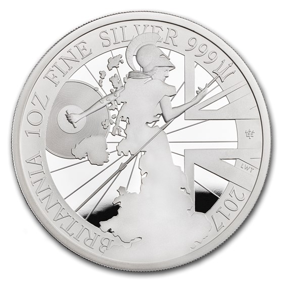 2017 Great Britain 1 oz Proof Silver Britannia (w/ Box) 2017 Great Britain 1 oz Proof Silver Britannia (w/ Box)