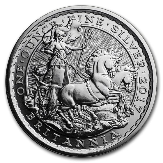 2017 Great Britain 1 oz Silver Britannia (20th Anniv Chariot)