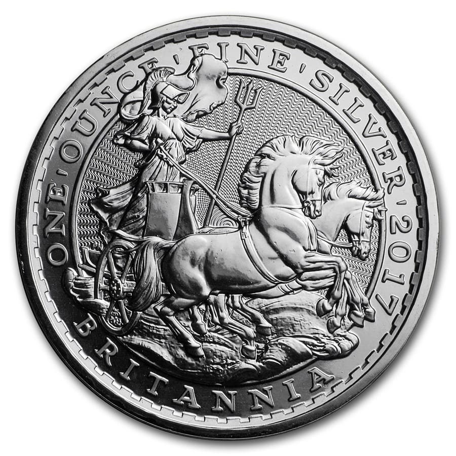 2017 Great Britain 1 oz Silver Britannia (20th Anniv Chariot)