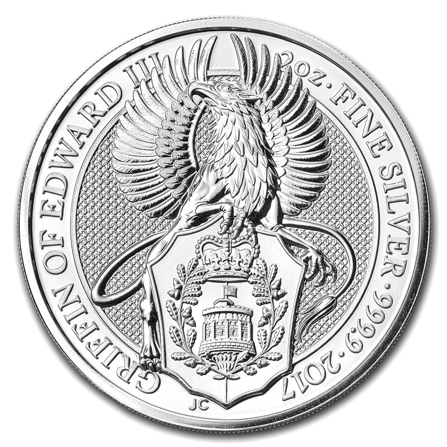 2017 Great Britain 2 oz Silver Queen's Beasts The Griffin