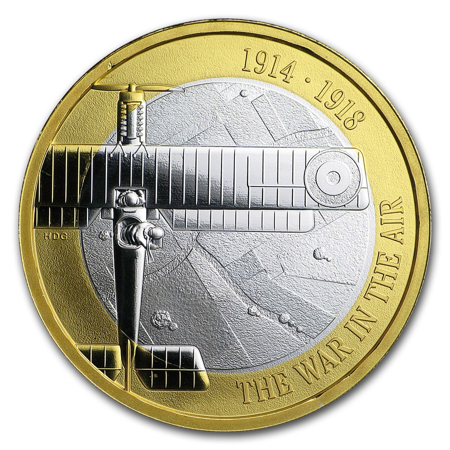 2017 Great Britain £2 Proof Silver First World War Aviation