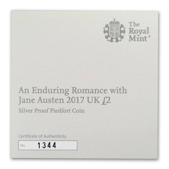 Buy 2017 Great Britain £2 Proof Silver Jane Austen Piedfort | APMEX