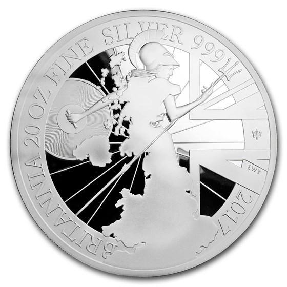 2017 Great Britain 20 oz Silver Britannia 20th Anniv (No Box) 2017 Great Britain 20 oz Silver Britannia 20th Anniv (No Box)