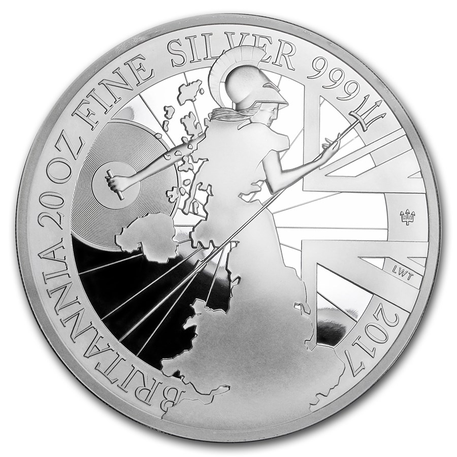 2017 Great Britain 20 oz Silver Britannia (20th Anniv)