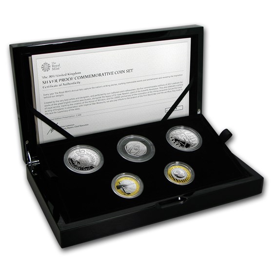 Buy 2017 Great Britain 5-Coin Silver Commemorative Proof Set | APMEX