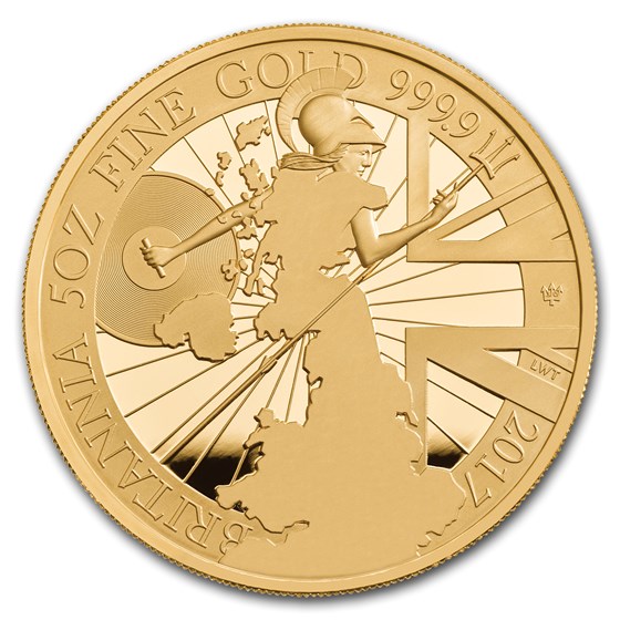 2017 Great Britain 5 oz Proof Gold Britannia 2017 Great Britain 5 oz Proof Gold Britannia