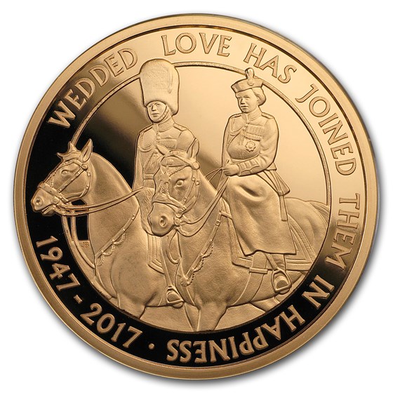 2017 Great Britain £5 Prf Gold Platinum Wedding Anniversary 2017 Great Britain £5 Prf Gold Platinum Wedding Anniversary