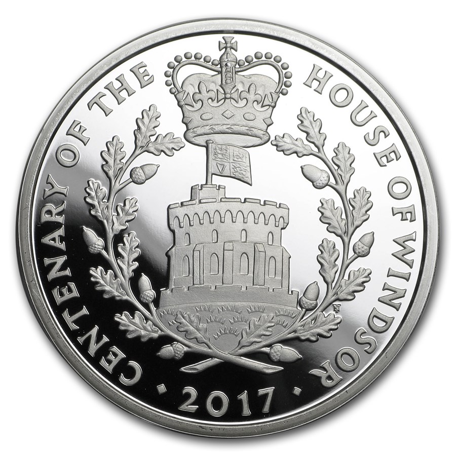 2017 Great Britain £5 Proof Silver House of Windsor Piedfort