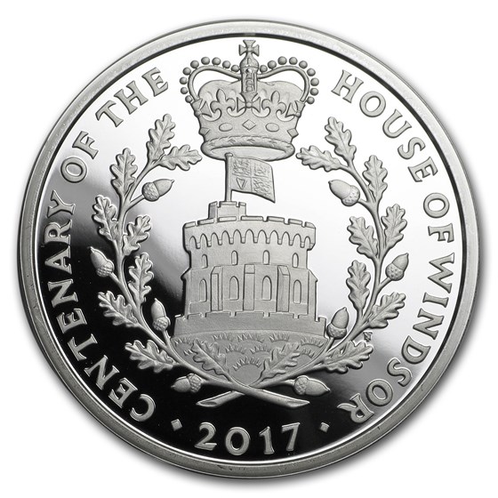 2017 Great Britain £5 Proof Silver House of Windsor Piedfort