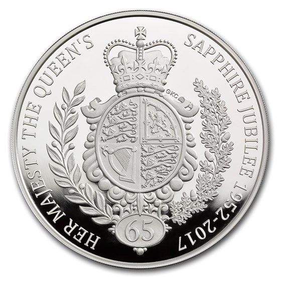 2017 Great Britain kilo Proof Silver Sapphire Jubilee