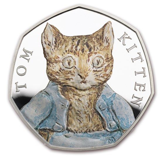 2017 Great Britain Silver 50 pence Beatrix Potter Pf (Tom Kitten)