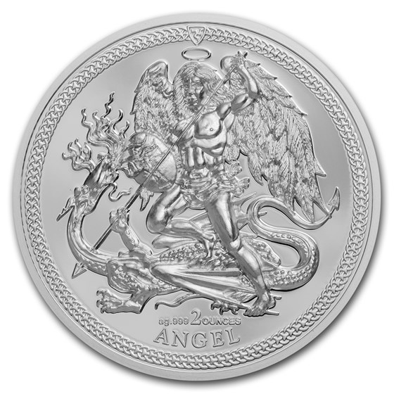 2017 Isle of Man 2 oz Silver Angel Piedfort Proof 2017 Isle of Man 2 oz Silver Angel Piedfort Proof
