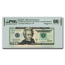 2017 (L-San Fran) $20 FRN CU-66 EPQ PMG (Fr#7001-E) Cutting Error