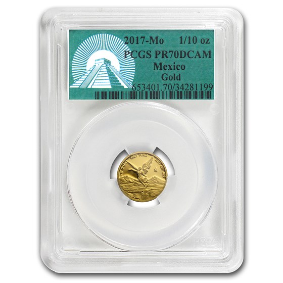 2017 Mexico 1/10 oz Proof Gold Libertad PR-70 PCGS 2017 Mexico 1/10 oz Proof Gold Libertad PR-70 PCGS