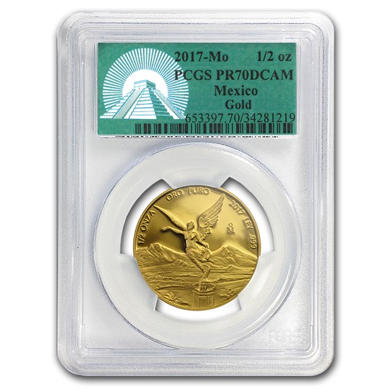 2017 Mexico 1/2 oz Proof Gold Libertad PR-70 PCGS 2017 Mexico 1/2 oz Proof Gold Libertad PR-70 PCGS