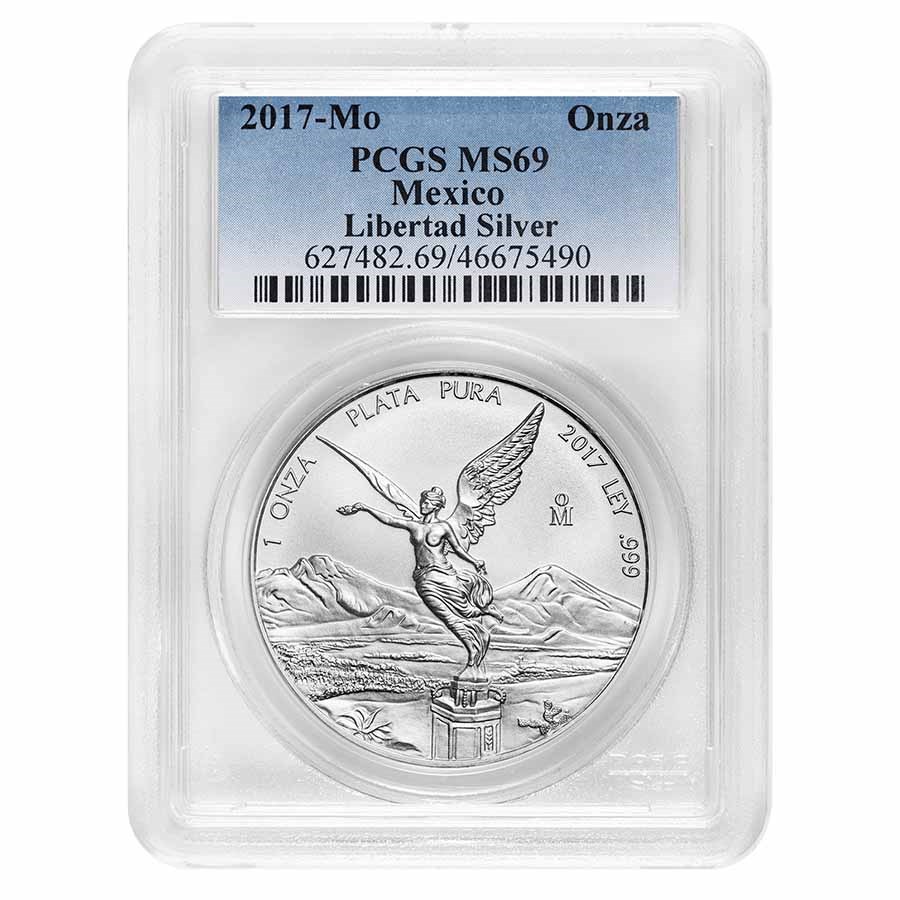 2017 Mexico 1 oz Silver Libertad MS-69 PCGS