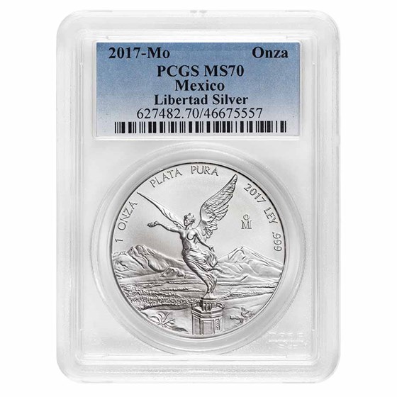 2017 Mexico 1 oz Silver Libertad MS-70 PCGS 2017 Mexico 1 oz Silver Libertad MS-70 PCGS