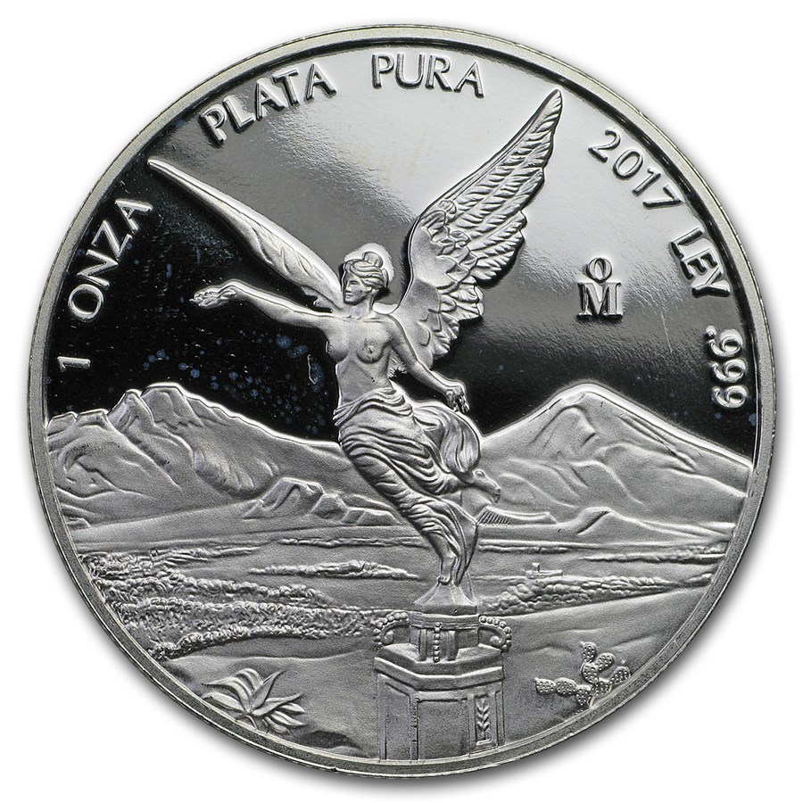 2017 Mexico 1 oz Silver Libertad Proof (Spotted)