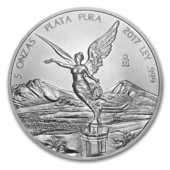 2017 Mexico 5 oz Silver Libertad BU 2017 Mexico 5 oz Silver Libertad BU