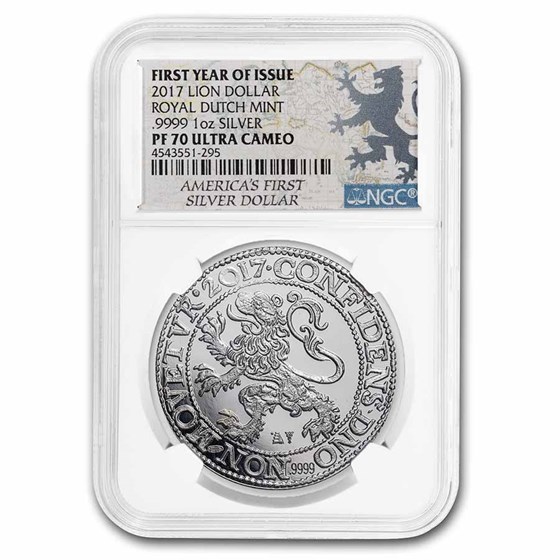 2017 Netherlands 1 oz Ag Lion Dollar PF-70 NGC First Year 2017 Netherlands 1 oz Ag Lion Dollar PF-70 NGC First Year