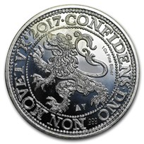 2017 Netherlands 1 oz Silver Lion Dollar Restrike (Abrasions)