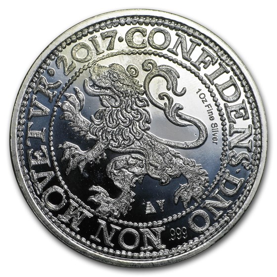 2017 Netherlands 1 oz Silver Lion Dollar Restrike (Abrasions) 2017 Netherlands 1 oz Silver Lion Dollar Restrike (Abrasions)