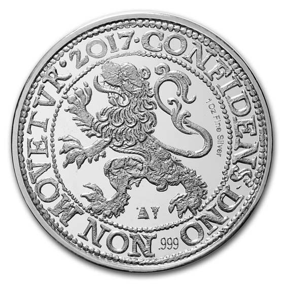 2017 Netherlands 1 oz Silver Lion Dollar Restrike (BU)
