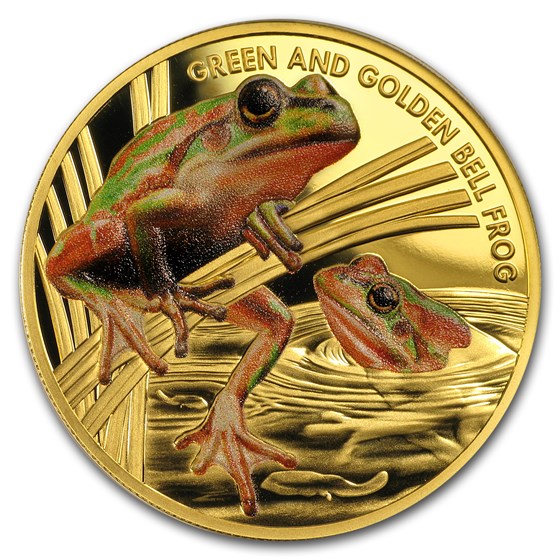 2017 Niue 1 oz Proof Gold Bell Frog Endangered and Extinct 2017 Niue 1 oz Proof Gold Bell Frog Endangered and Extinct