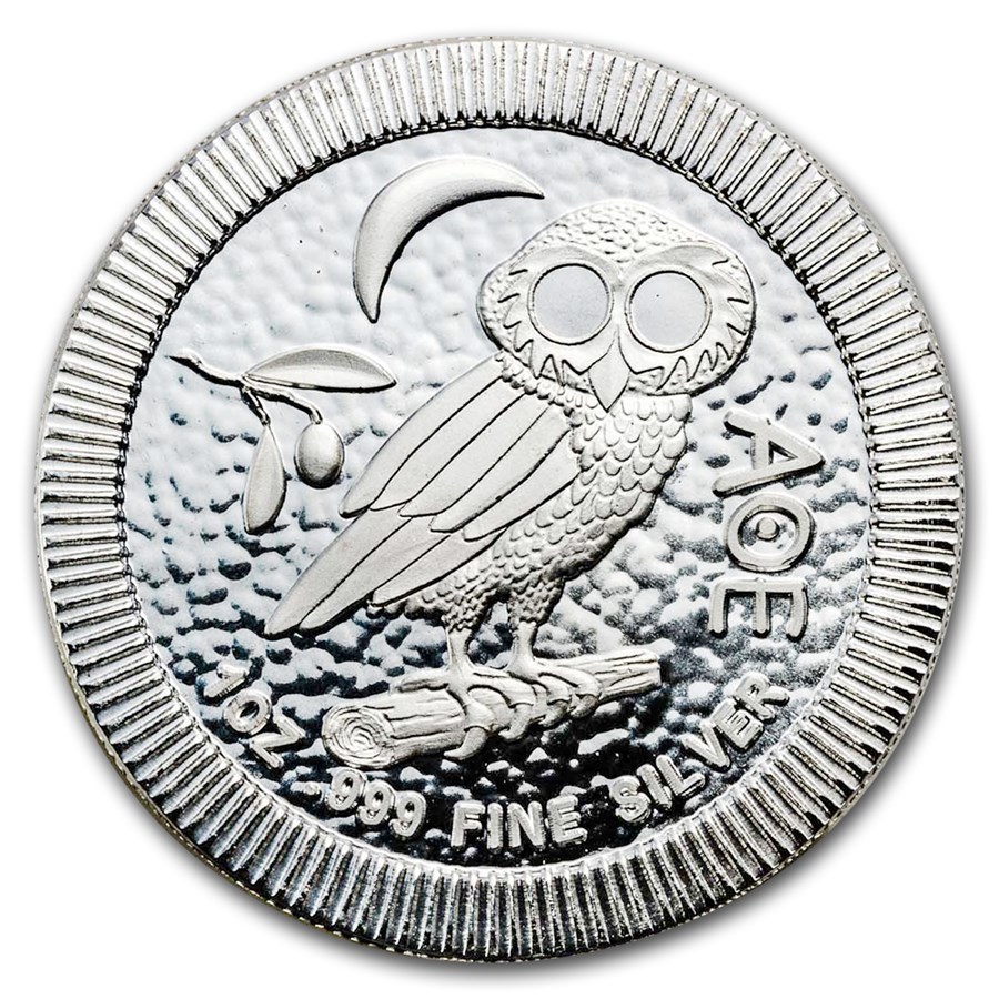 2017 Niue 1 oz Silver $2 Athenian Owl Stackable Coin