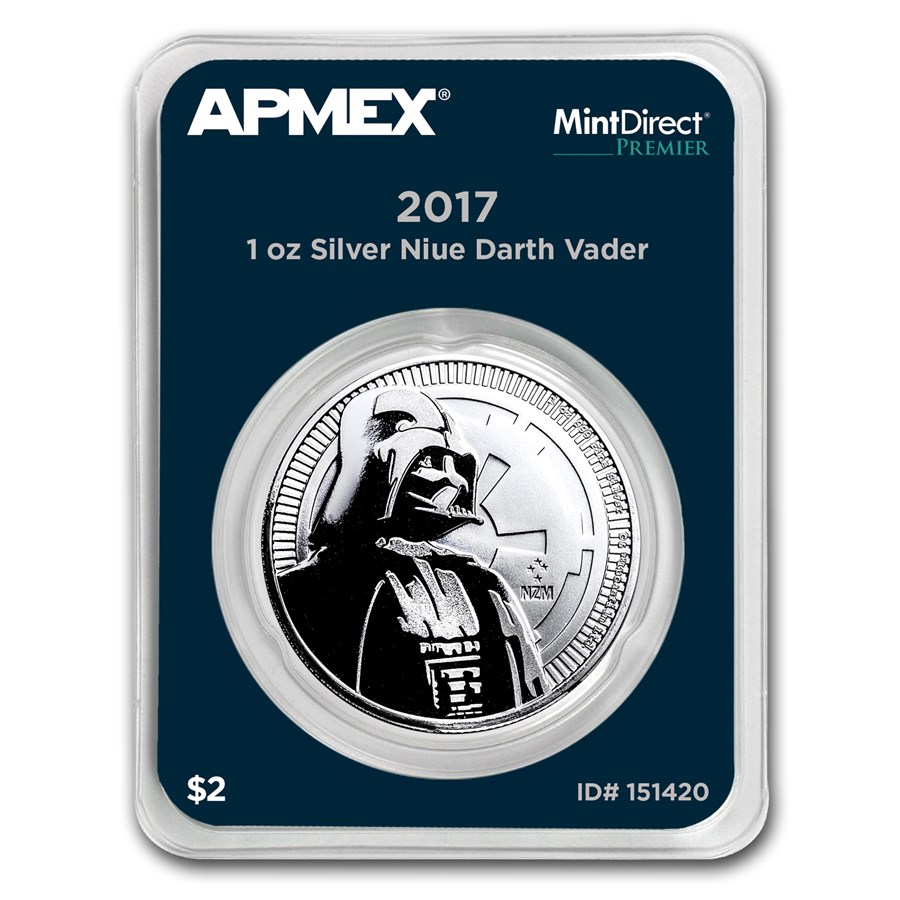 darth vader silver coin 2017