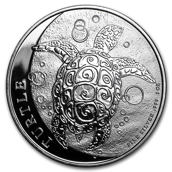 2017 Niue 1 oz Silver $2 Hawksbill Turtle BU