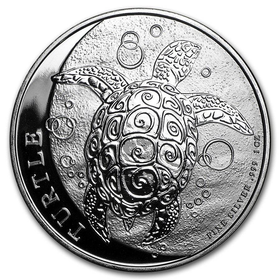 2017 Niue 1 oz Silver $2 Hawksbill Turtle BU