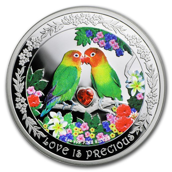 2017 Niue 1 oz Silver $2 Love is Precious Lovebirds 2017 Niue 1 oz Silver $2 Love is Precious Lovebirds