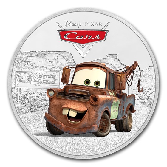2017 Niue 1 oz Silver $2 Pixar Cars: Tow Mater 2017 Niue 1 oz Silver $2 Pixar Cars: Tow Mater