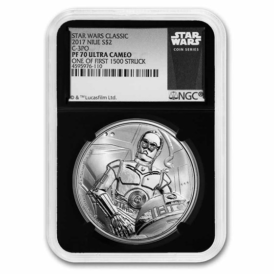 2017 Niue 1 oz Silver $2 Star Wars C-3PO PF-70 UCAM First 1500 2017 Niue 1 oz Silver $2 Star Wars C-3PO PF-70 UCAM First 1500