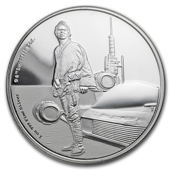 2017 Niue 1 oz Silver $2 Star Wars Luke Skywalker (w/Box & COA) 2017 Niue 1 oz Silver $2 Star Wars Luke Skywalker (w/Box & COA)