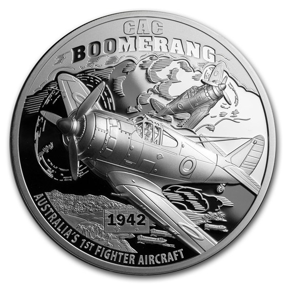 2017 Niue 1 oz Silver Boomerang Fighter Plane Ultra High Relief