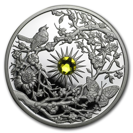 2017 Niue 2 oz Proof Silver The Four Seasons (Spring) 2017 Niue 2 oz Proof Silver The Four Seasons (Spring)