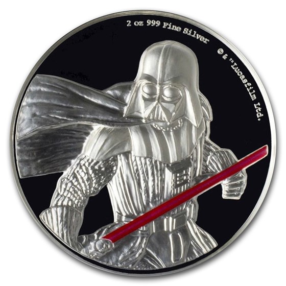 darth vader silver coin 2017