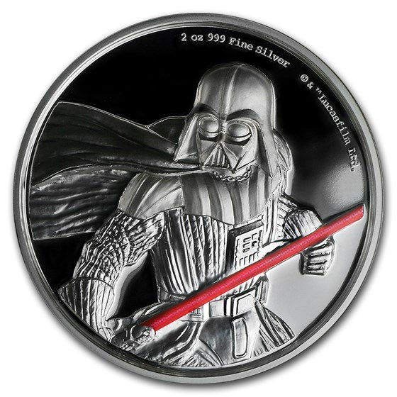 darth vader silver coin 2017