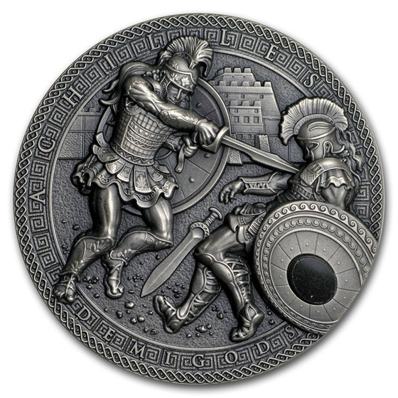 2017 Niue 2 oz Silver Demigods Achilles Ultra High Relief -No Box 2017 Niue 2 oz Silver Demigods Achilles Ultra High Relief -No Box