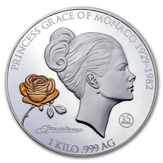 2017 Niue Princess Grace of Monaco 1 kilo Silver Prooflike 2017 Niue Princess Grace of Monaco 1 kilo Silver Prooflike